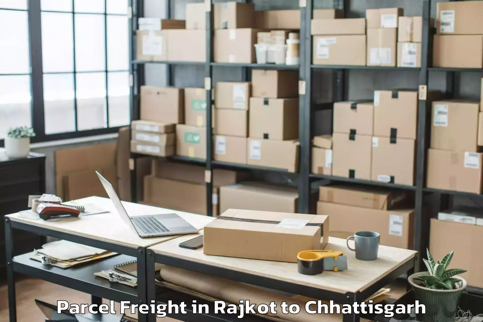 Trusted Rajkot to Bhanupratappur Parcel Freight